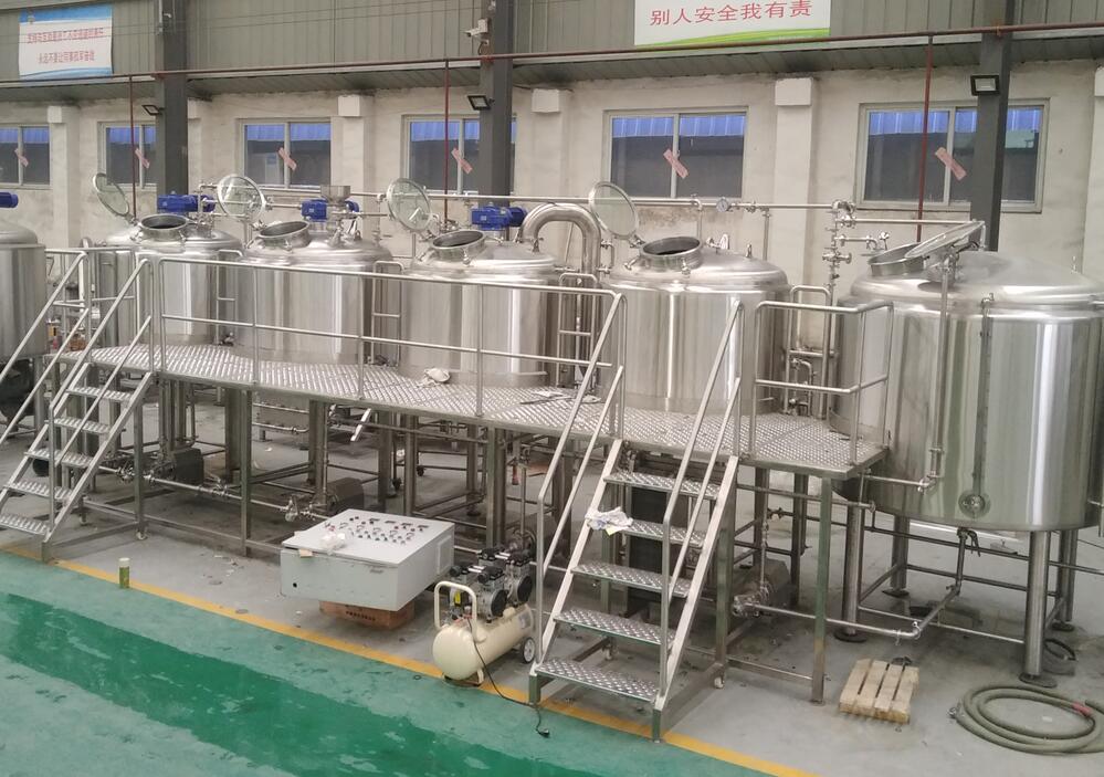 Four Vessel 1000L Beer Equipment Starting Brewing in Korea